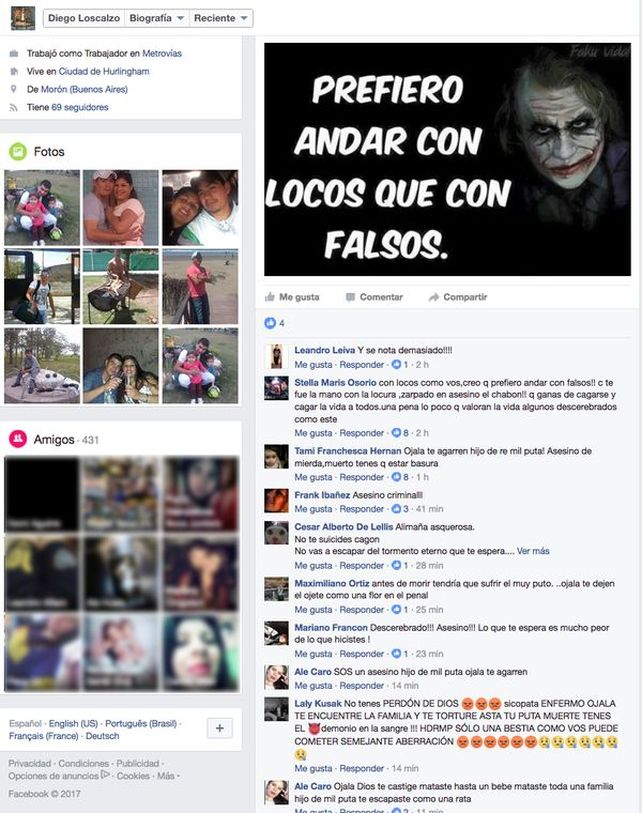 Este es el asesino de Hurlingham: sus fotos y una avalancha de bronca en redes sociales