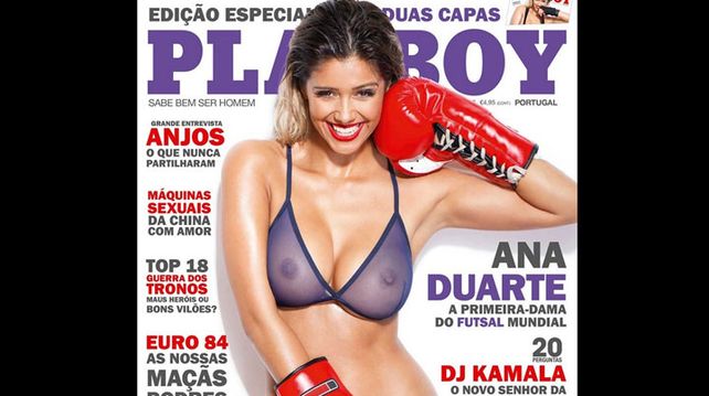 ¡Peló todo para Playboy! La ardiente mujer de una mega estrella de Portugal