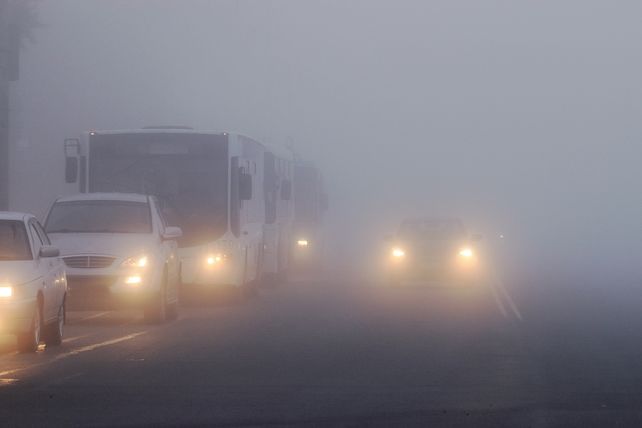 Además de mermar la marcha cuando hay neblina también hay tener las luces encendidas.