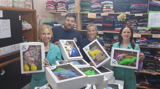 Los colaboradores mostraron sus creaciones.