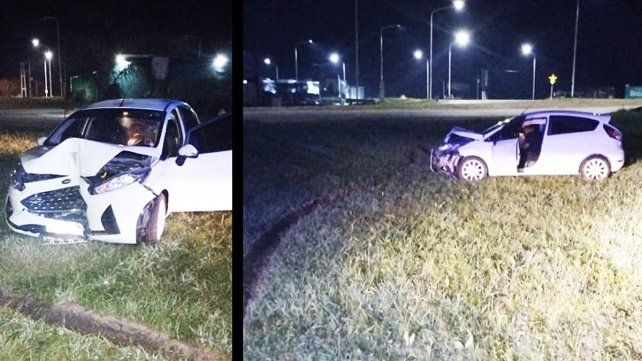 El conductor de un automóvil que circulaba por el Acceso Norte de Paraná despistó al doblar hacia calle Maya