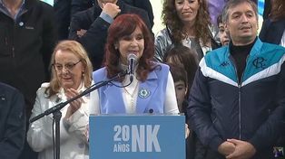 Cristina Kirchner habló en Plaza de Mayo.