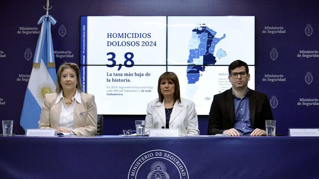 Patricia Bullrich se mostró orgullosa por la baja en los homicidios. Patricia Bullrich se mostró orgullosa por la baja en los homicidios.