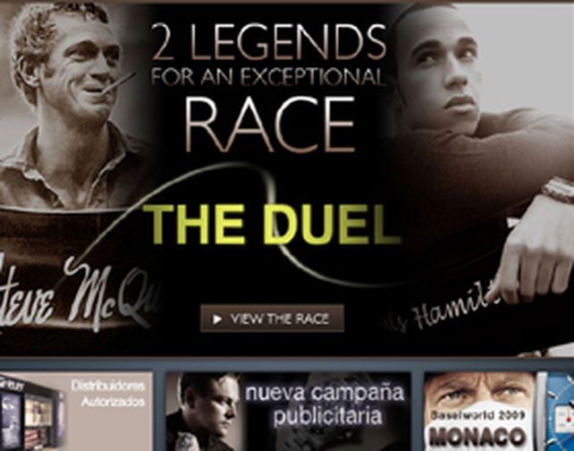 Steve McQueen y Lewis Hamilton celebran corriendo los 40 del TAG Heuer Monaco