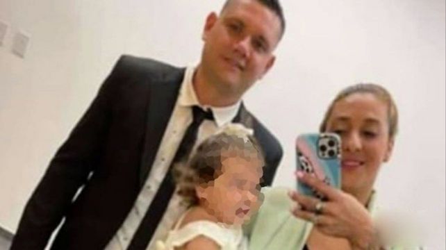 La familia asesinada el sábado 29 de enero frente a un salón de fiestas.