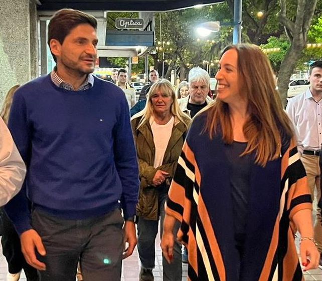 Maximiliano Pullaro y María Eugenia Vidal coincidieron en una reunión de Juntos por el Cambio en Rafaela.