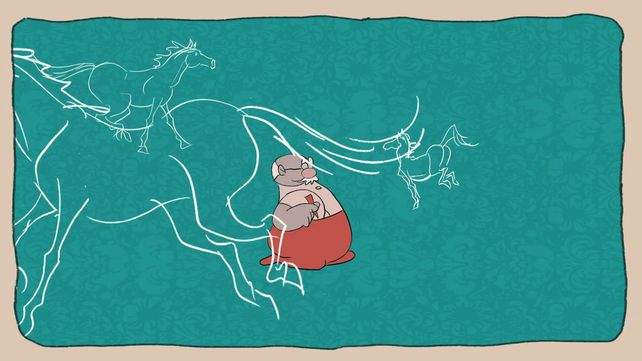 Son de acá. Esteban Tolj ilustró y animó Caballos blancos