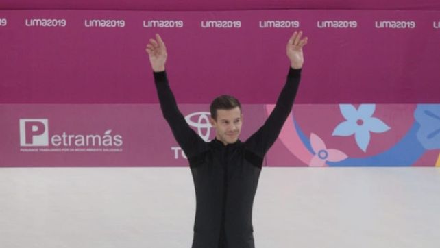 Convencido. El patinador rosarino se apoyó en su fuerte artístico y se coronó en los Juegos de Lima.&nbsp;