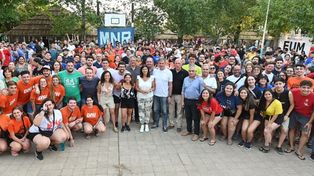 Dirigentes socialistas acompañaron a la juventud partidaria en el campamento que realizan en Sauce Viejo.