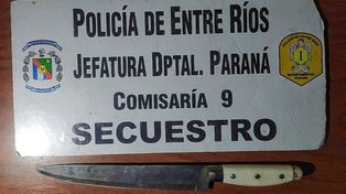 Con una cuchilla en mano amenazó a su expareja en Paraná