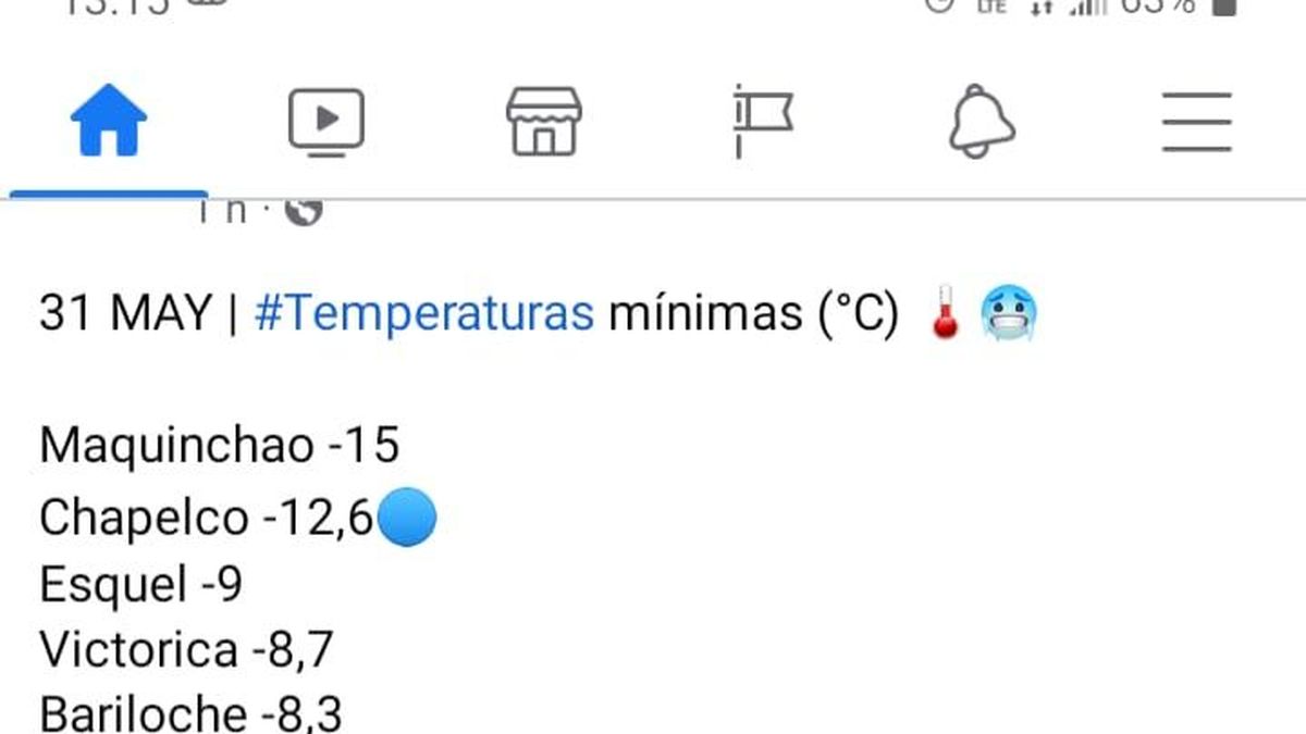 Fresquete en Rosario? En Maquinchao, Río Negro, el termómetro marcó menos  de 10 grados bajo cero