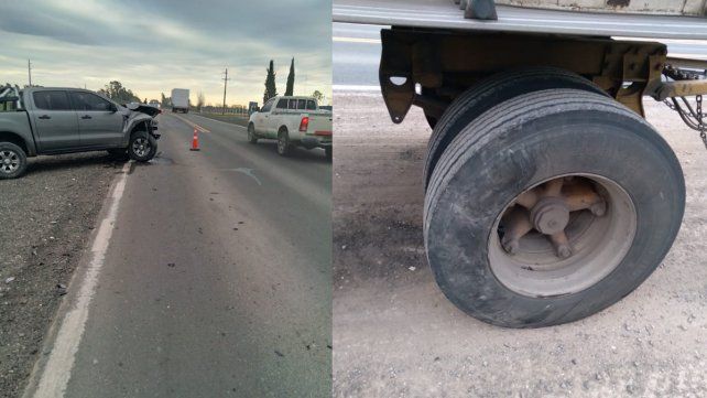 Crespo: un camión chocó una camioneta