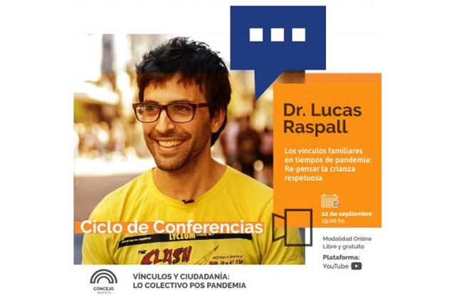 Lucas Raspall disertará sobre crianza respetuosa
