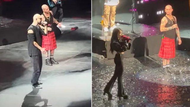 María Becerra se sumó al show de Ke Personajes como invitada sorpresa durante el concierto que la banda