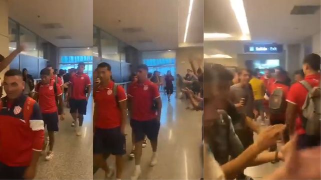 VIDEO: el plantel de Unión fue recibido en Mendoza a puro aliento