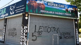 La carnicería de Seguí y Lavalle, atacada a balazos en reiteradas oportunidades. Es uno de los comercios que cerró.