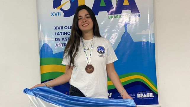 La rosarina Avril Guzmán se trae una medalla de bronce de Brasil.