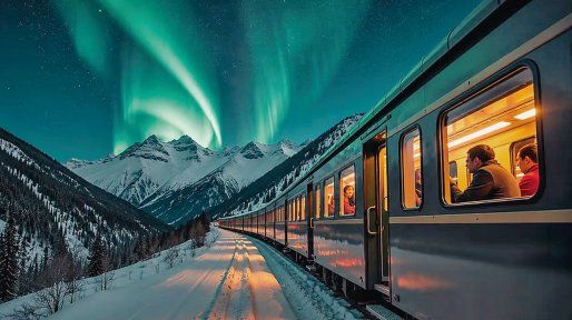Auroras boreales desde un tren: el viaje nocturno que atraviesa el Ártico noruego