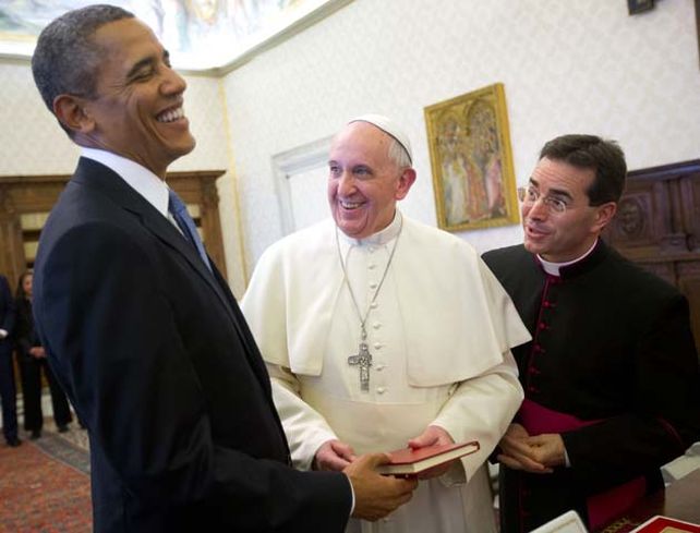 Francisco y Obama esta mañana en El Vaticano. (Foto: Reuters)