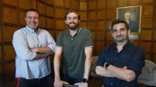 Eugenio Picazo junto a Ignacio Feely y Andrés Pederiva, tres referentes del crecimiento de BNI en Rosario.