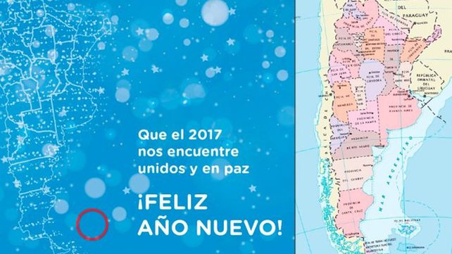 El gobierno se olvidó de las Islas Malvinas en el mapa