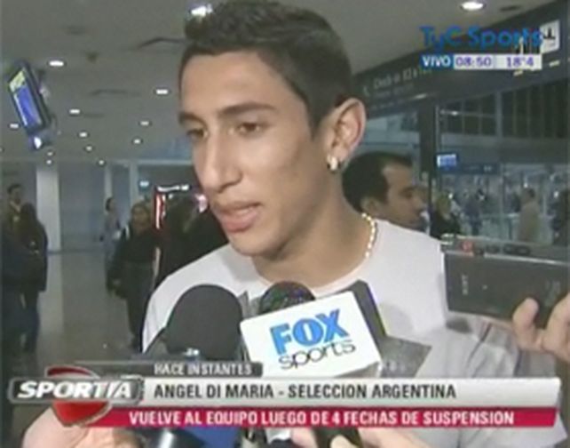 El rosarino Angel Di Mar&iacute;a dijo que volver a la selecci&oacute;n es una revancha