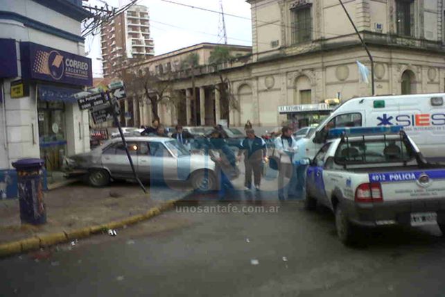 Dos espectaculares choques se registraron en el centro de la ciudad