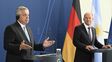 El presidente Alberto Fernández condenó la agresión rusa a Ucrania en la conferencia de prensa que ofreció tras su encuentro con e canciller alemán Olaf Scholz en Berlín.&nbsp;