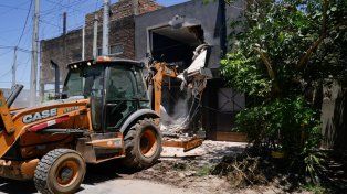 Búnkeres de drogas derribados en la ciudad de Rosario. Foto: Gentileza La Capital