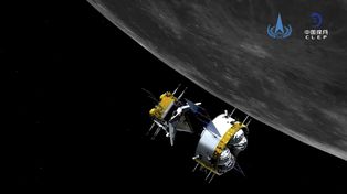 Una nave espacial china excavó la superficie de la Luna y regresa con una carga de rocas