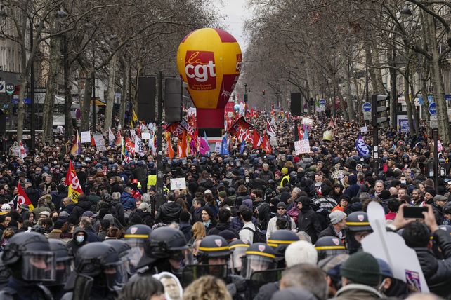 Una postal de la multitud que este sábado marchó por las calles.