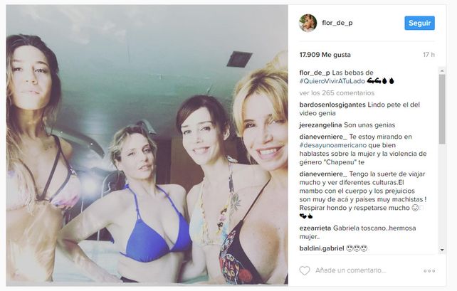 Jimena Barón, Flor Peña, Paola Krum y Gabriela Toscano, en bikini en el spa
