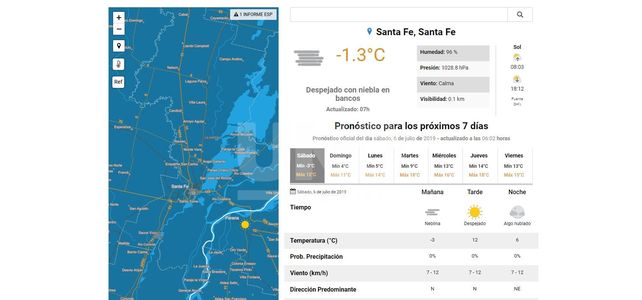 Servicio Meteorológico Nacional.