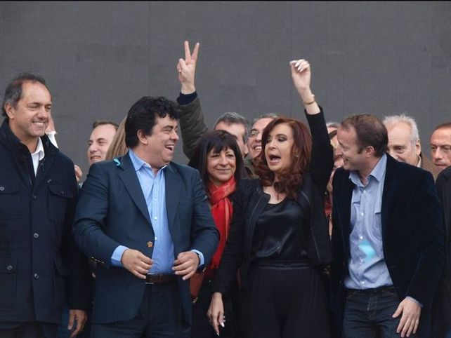 Cristina junto a Scioli