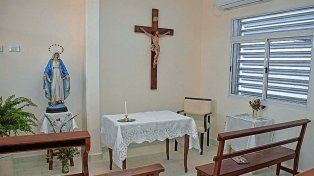 Espacio. El oratorio Virgen de la Medalla Milagrosa nuevamente cede su lugar para la atención de pacientes.