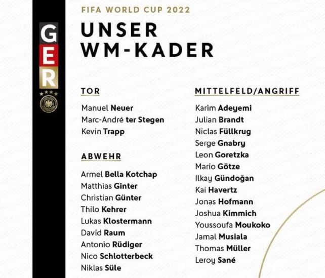 Götze se sumó a lista de Alemania para jugar el Mundial tras cinco años de ausencia