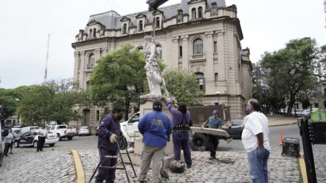La restauración de la estatua de 