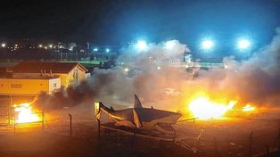 Momento caliente en Aldosivi.