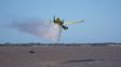 La nueva flota aérea de Santa Fe para combatir incendios realizó pruebas sobre el río Paraná