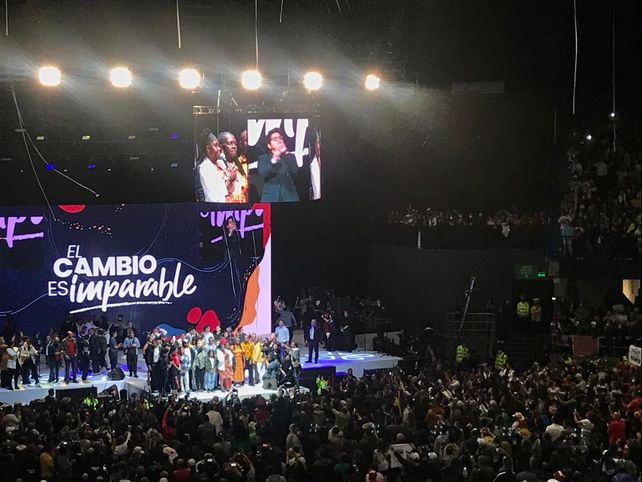 Festejos del Pacto Histórico en Bogotá. 