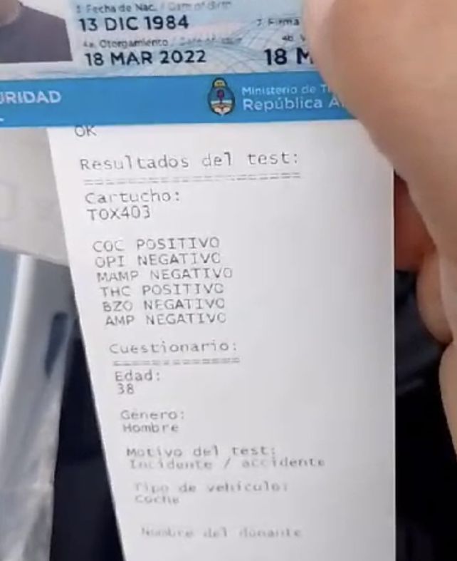 Chocó un contenedor y un auto: había consumido cocaína y marihuana
