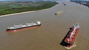 Hidrovía. El 80% de las exportaciones de la Argentina salen por los puertos que están en los ríos Paraná y Paraguay.