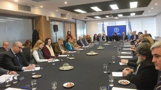 El primer encuentro de la mesa de diálogo social convocada por la Casa Rosada.