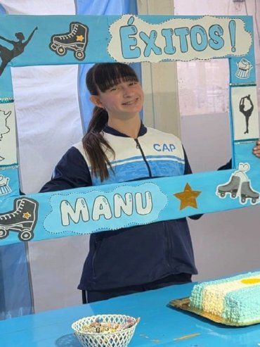 Manuela Borghello, rumbo a su primer Mundial de Patinaje