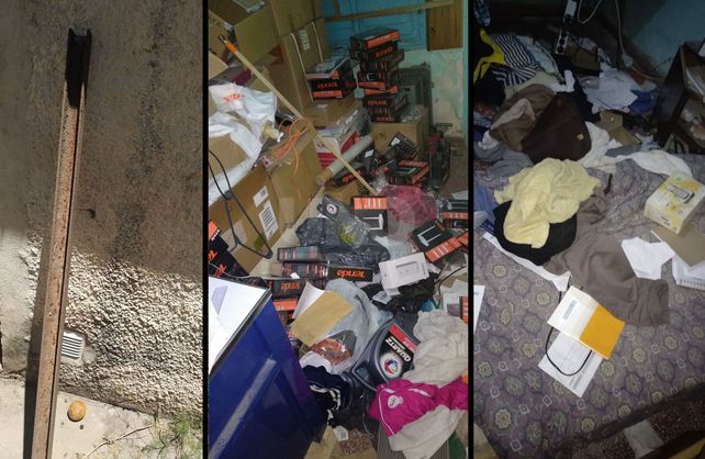 Los delincuentes se hicieron de un gran botín de dinero y elementos de computación.