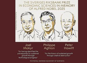 Premio Nobel de Economía 2025 fue otorgado a Joel Mokyr, Philippe Aghion y Peter Howitt