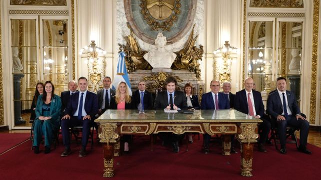 El presidente Javier Milei habló por cadena nacional desde la Casa Rosada.