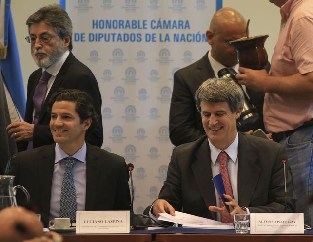 Exposición. El ministro Prat Gay concurrió junto al jefe de la Afip a la comisión de Presupuesto y Hacienda.