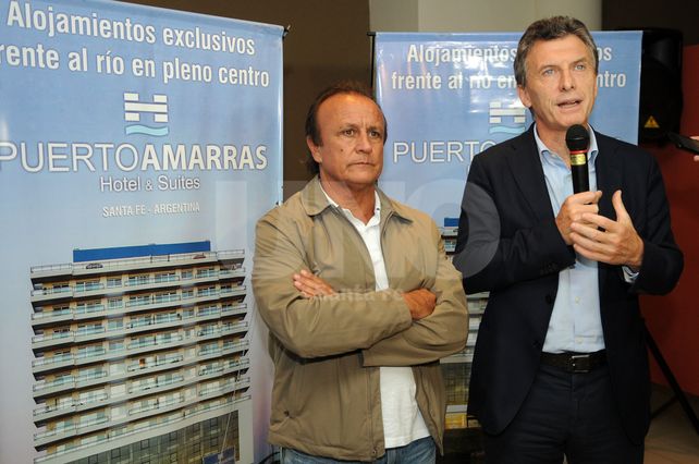 Macri junto a Miguel Del Sel en Santa Fe.