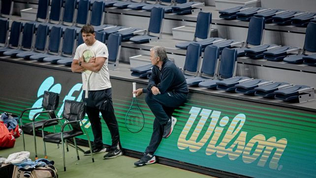 El roldanense Eduardo Schwank y Javier Frana